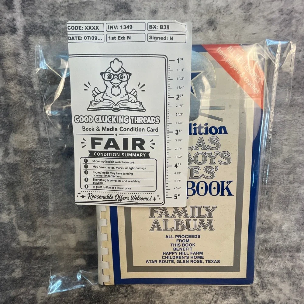 Dallas Cowboys Wives' Cookbook 2nd Edition Family Album Vintage Recipes NFL